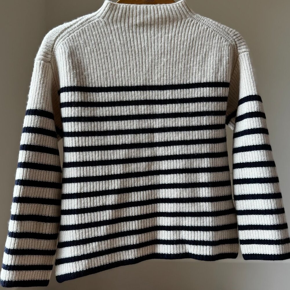 Rails Claudia Stripe Sweater Medium Mock Neck Rib… - image 4